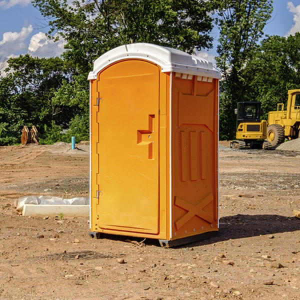 can i customize the exterior of the porta potties with my event logo or branding in Flor del Rio TX